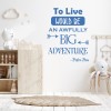 Big Adventure Peter Pan Quote Wall Sticker