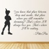 Dreaming Quote Peter Pan Nursery Wall Sticker