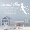 Second Star To The Right Peter Pan Quote Wall Sticker