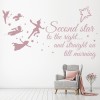 Second Star Peter Pan Quote Wall Sticker