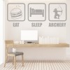 Eat Sleep Archery Wall Sticker
