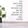 Dont Stop Running Sports Quote Wall Sticker