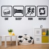 Eat Sleep Run Sports Quote Wall Sticker