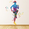 Paint Splash Runner Sports Athletics Wall Sticker