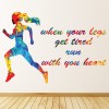 Run With Your Heart Sports Athletics Wall Sticker