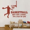 Basketball Its a Way Of Life Sports Quote Wall Sticker