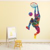 Paint Splash Basketball Net & Hoop Wall Sticker