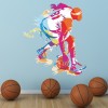 Colourful Basketball Player Sports Wall Sticker