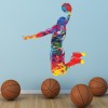 Paint Splash Basketball Slam Dunk Wall Sticker