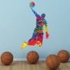 Paint Splash Basketball Player Wall Sticker