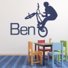 Personalised Name Bike Trick Wall Sticker