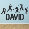 Personalised Name Cricket Players Wall Sticker