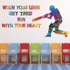 Run With Your Heart Cricket Quote Wall Sticker