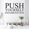 Push Yourself Fitness Gym Wall Sticker