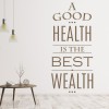 A Good Health Fitness Gym Sports Quote Wall Sticker