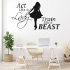 Act Like A Lady Train Like A Beast Gym Wall Sticker