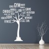 Exercise Tree Fitness Gym Wall Sticker