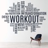 Work Out Text Fitness Gym Wall Sticker