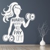 Hard Work Will Pay Off 3 Fitness Gym Wall Sticker
