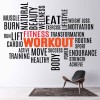 Workout Text Fitness Gym Wall Sticker