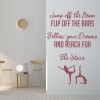Reach For The Stars Gymnastics Quote Wall Sticker