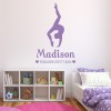 Personalised Name Gymnastics Quote Wall Sticker