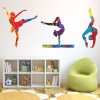 Paint Splash Gymnastic Trio Gymnastics Wall Sticker
