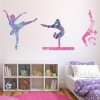 Pastel Gymnastic Trio Gymnastics Wall Sticker