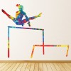 Paint Splash Double Bar Gymnastics Wall Sticker