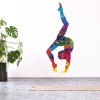 Paint Splash Gymnast Gymnastics Wall Sticker