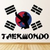 Taekwondo Design Martial Arts Wall Sticker