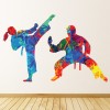 Karate Battle Martial Arts Wall Sticker