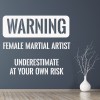 Warning Female Martial Arts Wall Sticker