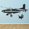 Plane & Skydiver Skydiving Wall Sticker