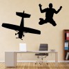 Plane & Skydiver Skydiving Sports Wall Sticker