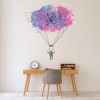 Pink Parachute Skydiving Wall Sticker