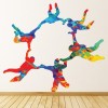 Paint Splash Skydiving Ring Extreme Sports Wall Sticker
