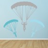 Grey & Blue Parachute Skydiving Wall Sticker