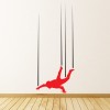 Red Skydiving Wall Sticker