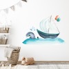Whale & Boat Nursery Bathroom Wall Sticker