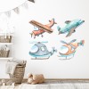 Airplane & Helicopter Nursery Wall Sticker Set
