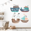 4 pack Ships & Boats Childrens Wall Sticker Set