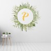 Personalised Initial Tropical Frame Wall Sticker