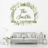 Personalised Family Name Green Tropical Wall Sticker