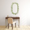 Green Leaves Tropical Floral Frame Wall Sticker