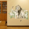 Tropical Flowers & Jungle Lions Wall Sticker