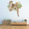 Tropical Tiger Jungle Animals Wall Sticker