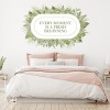 Fresh Beginning Inspirational Quote Tropical Floral Frame Wall Sticker