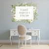 Be Yourself Inspirational Quote Tropical Floral Frame Wall Sticker
