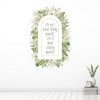 Creating Yourself Inspirational Quote Tropical Floral Frame Wall Sticker